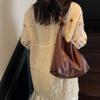 Vintage Soft Leather Large Capacity Tote Bag Women's Commuter Shoulder Crossbody Bag