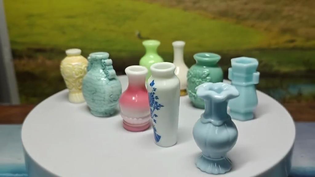 9Pcs/set Vintage Vase Miniatures Resin Ornaments Diy Fairy Garden Decoration Moss Terrarium Micro Landscape