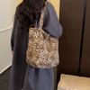 Borsa Tote Stampa Leopardo Grande Capacità Borsa a Spalla Casual Borsa a Mano Quotidiana per Donne