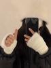 Mink Fleece Soft Winter Half Finger Gloves Women Winter TouchScreen Plush Warm Gloves Outdoor Knitted Fingerless Gloves Girls Wrist Mittens Writting