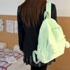 Cute Floral Embroidered Nylon Backpack for Women & Teens – Pastel Green Design with Multiple Pockets, Perfect for School and Daily Use