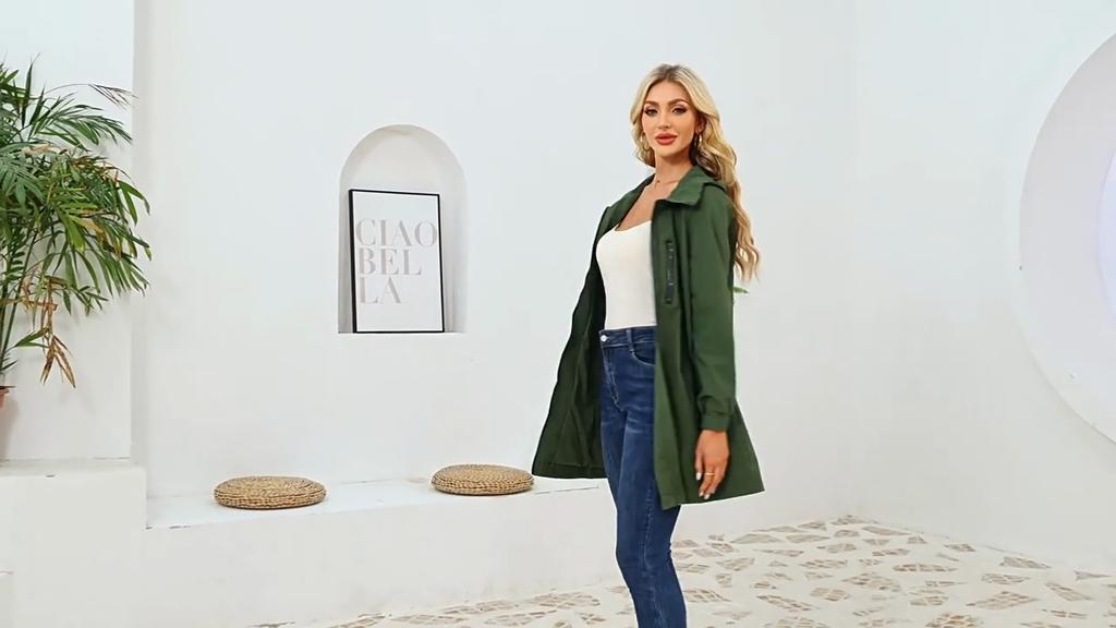 Outdoor Sports Water-repellent Windbreaker Women's Hooded Long-sleeved Spring and Autumn Jacket Loose Casual Women's Clothing