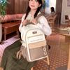 Women Large Capacity Backpack Student Schoolbag Girls Color Block Backpack