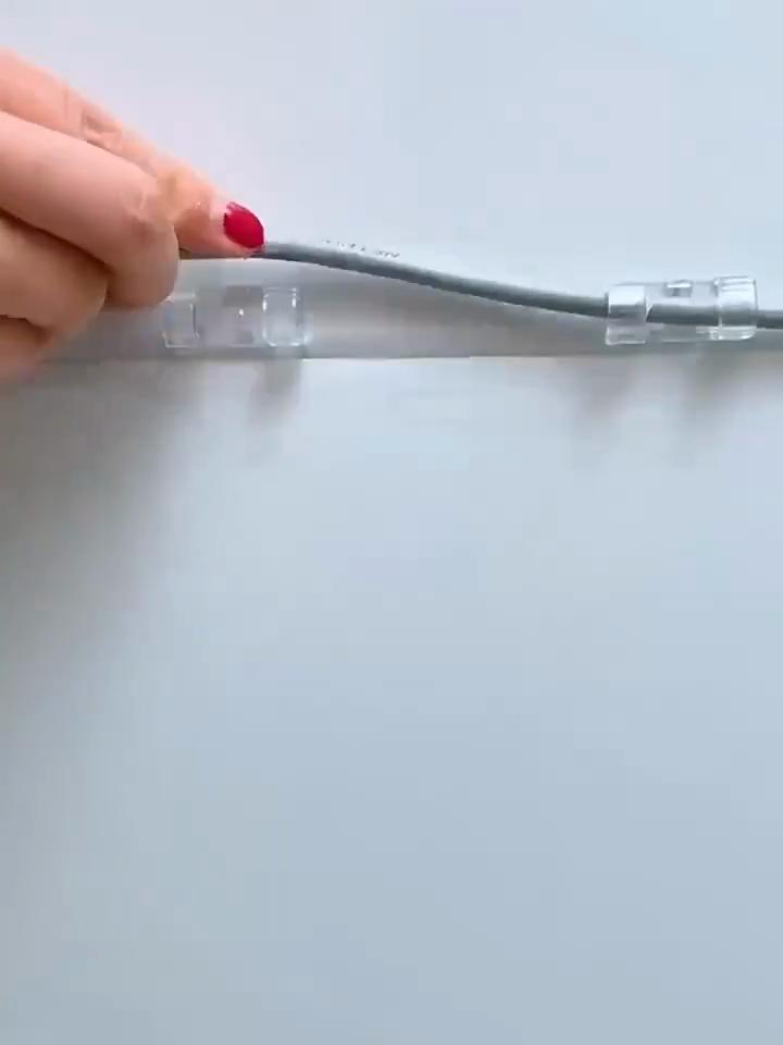 Serre-câbles adhésifs, supports de câbles transparents pour la gestion des lignes électriques, serre-câbles en plastique pour murs et sous les tables