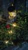 Solar-Powered Iron Art Flower Fairy Lawn Lamp Outdoor Waterproof Garden Kettle Hollow Rojection Light for Decorative Outdoor Use