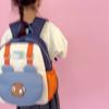 Färgblockerad barnskolväska Förskoleryggsäck Tecknad pojkar flickor ryggsäck