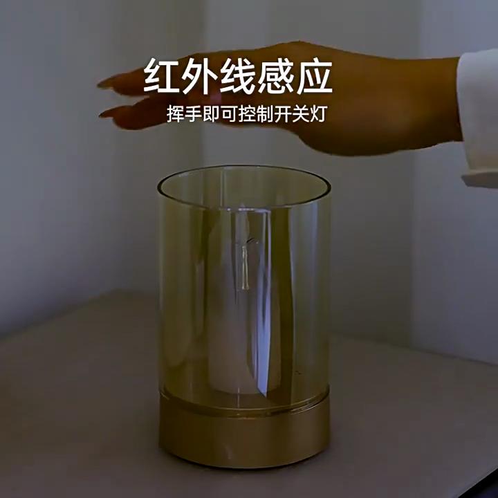 Magic Crystal Motion Sensor LED Candle Lamp with Hand Control Motion-Activated Touchless Operation