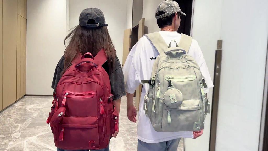 Junior High School Schoolbag Men's Large Capacity Backpack Women's Travel Backpack