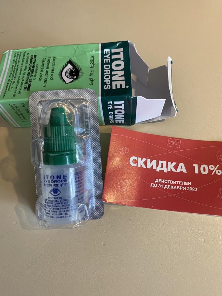 Айтон: глазные капли (10 мл), Itone Eye Drops, Dey's Medical – купить ...