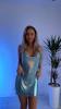 Metallic Sequin Sleeveless Party Dress With V Neck For Summer Nightlife