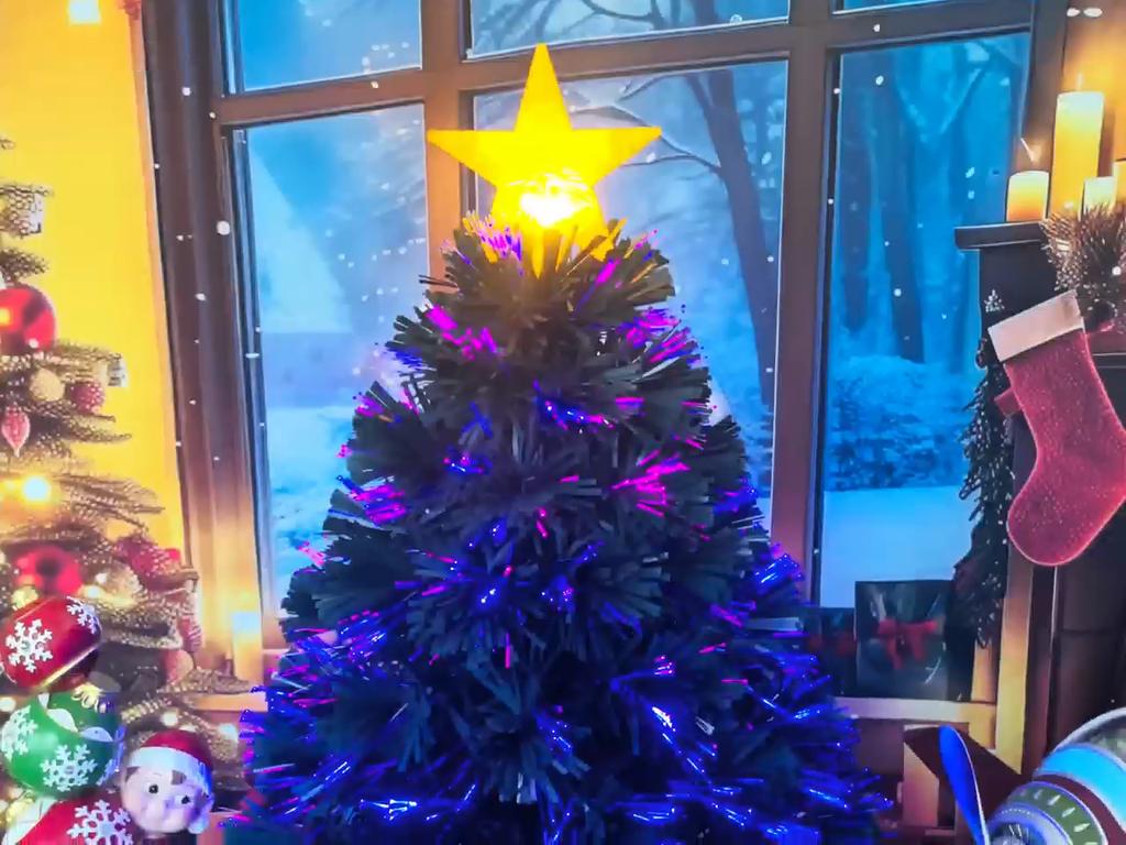 Mini Fiber Optic Tabletop Christmas Tree with Gold Star Topper YUETJIN 60 Cm High Green Tree