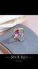 Anelli vintage Kinel con zirconi rossi per le donne Gioielleria raffinata color oro rosa