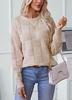 Rose Beauty A Leisure Pullover Sweater Women's Autumn and Winter New Loose round Neck Sweater Top