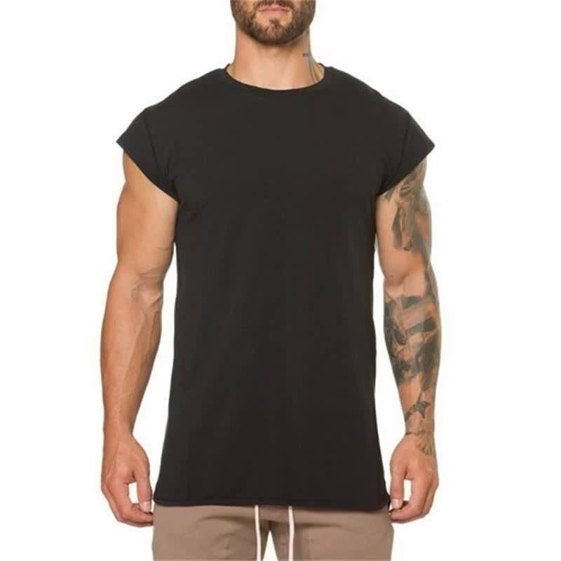 Muscleguys Herrenmode-Druck, atmungsaktiv, Muskel-Grafik, kurzärmelig, Fitness-Bekleidung, Fitnessstudio, Bodybuilding, Tops, Baumwolle, lässige T-Shirts