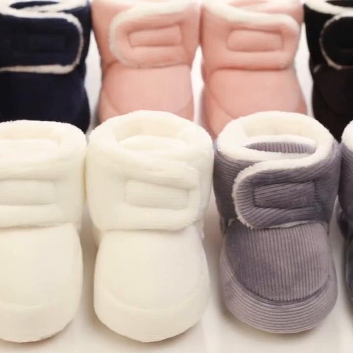 Autumn and Winter Cotton Shoes Padded Snow Boots, 0-1 Years Old Men and Women Baby Warm Baby Shoes, Soft-soled Shoes Toddler Shoes