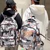 Graffiti Junior Senior High School Student Schoolbag Men's Large Capacity Computer Backpack