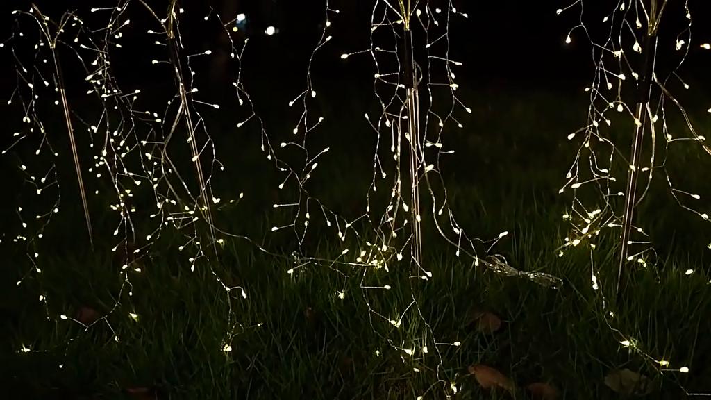 Outdoor LED Firework Christmas Decor Solar Lights Waterproof Garden Party Fairy Solar Lights for Landscape Lawn Pathway Patio