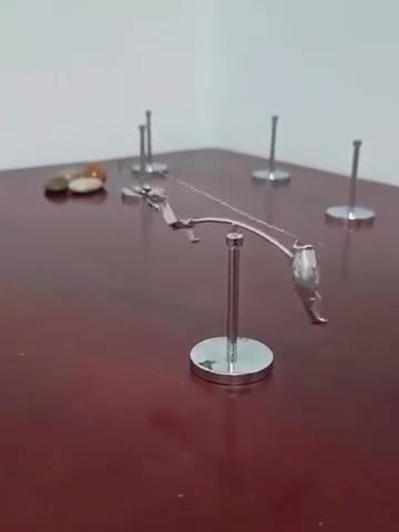 The Fisherman Balancing Sculpture Polished Stainless Steel Fisherman Balancing Handicraft Ornament Desktop Craft Decoration
