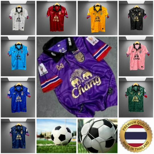 THAJSKO Fotbalový národní trénink JERSEY CHEER Verze pro fanoušky Rychloschnoucí košile Polo Polyester Krátký rukáv Uniforma Logo Elephant Sport Outdoor