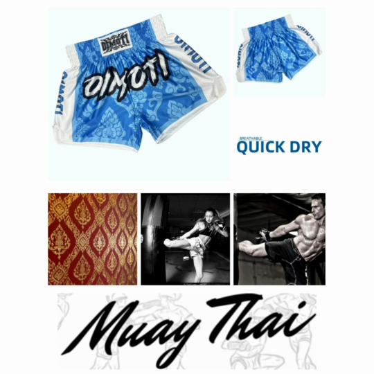 Tradition Thai Drawing Muay Thai Kickboxing Boxing MMA UFC Shorts Gym Sport Unisex Men Women Workout Quick Dry Print Elastic High Waist Training
