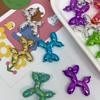 1/2pcs Acrylic Electroplated UV Balloon Dog Pendant Charms for DIY Jewelry Earring Bracelet Making