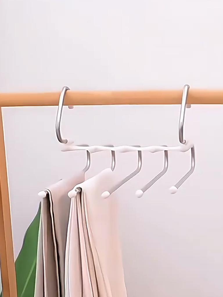 2 Pack Pants Hangers Space Saving Metal Closet Organizer,Clothes Pants Hangers,Closet Organizers and Storage for Pants Jeans Skirts Scarf Legging