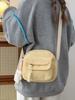 Corduroy Crossbody Bag for Women Casual Shoulder Messenger Bag Small Square Purse with Front Flap Pocket Adjustable Strap Lightweight Daily Handbag